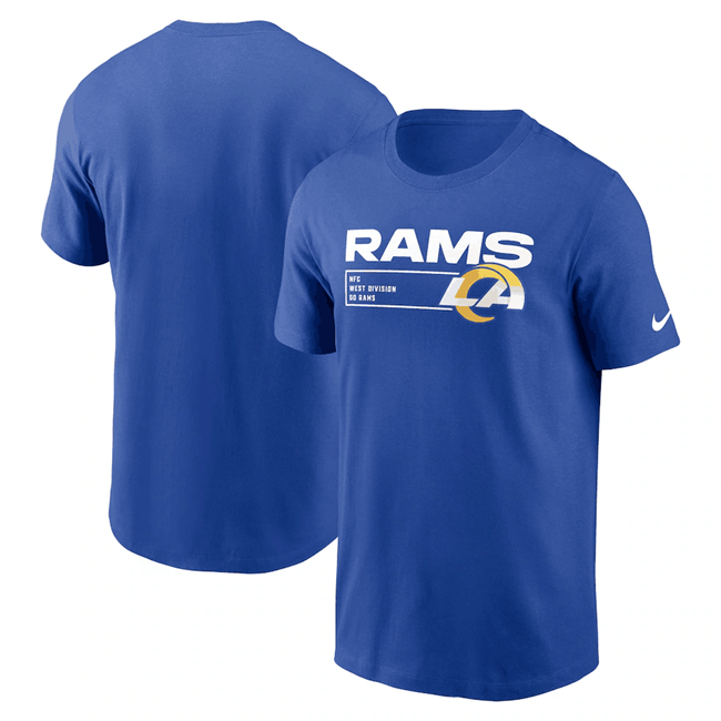 Men's Blue Los Angeles Rams Division Essential T-Shirt